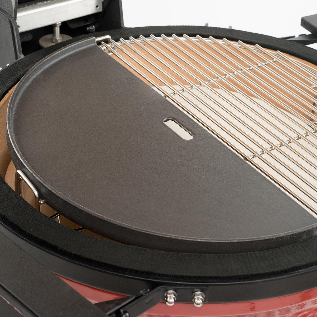 Kamado Joe Big Joe Reversible Cast Iron Griddle – Half Moon Grill Plate