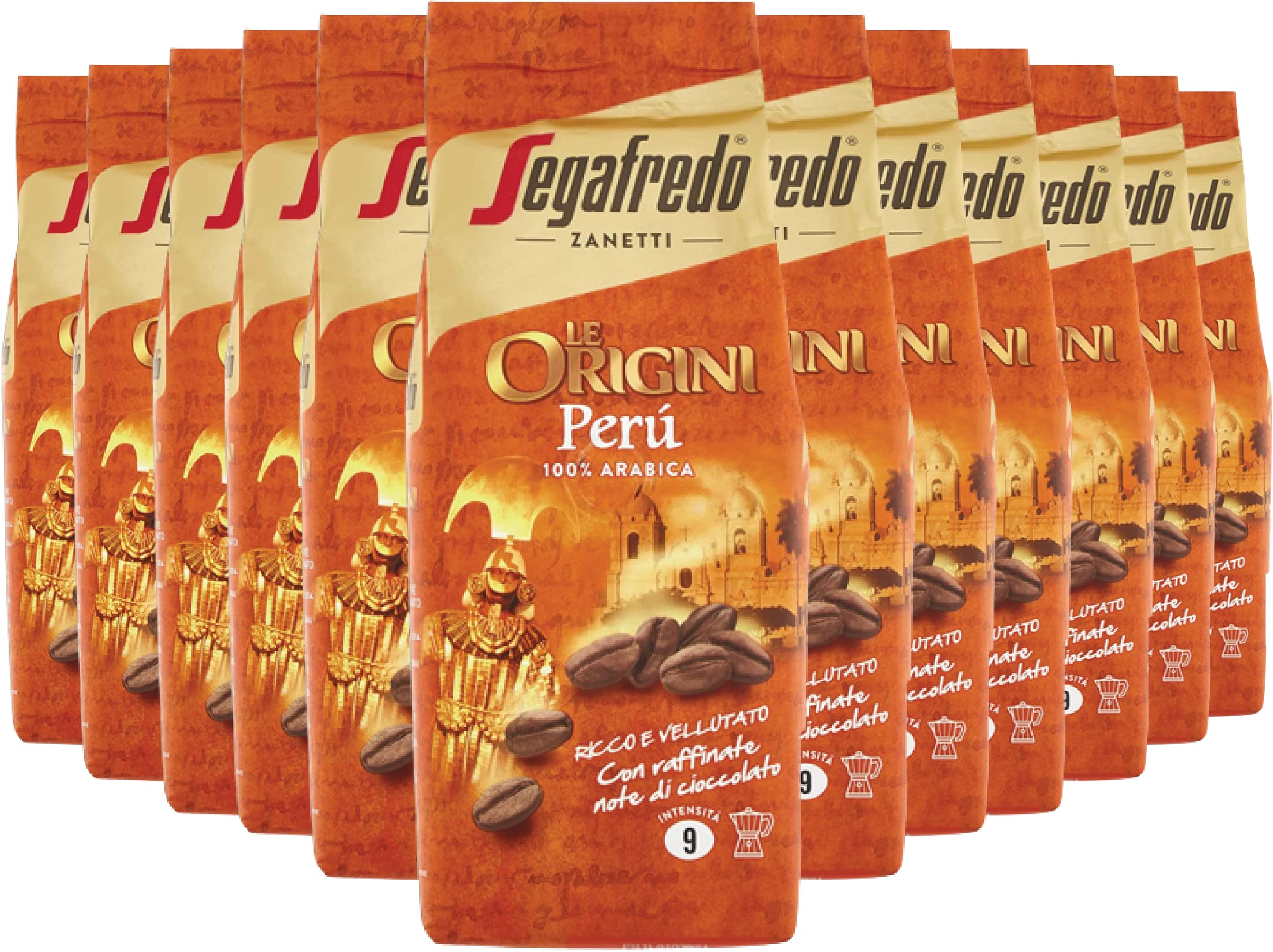 Segafredo Zanetti Le Origini Peru Moka Ground Coffee - 12 x 250g