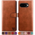 SUANPOT Google Pixel 9A Case – RFID Blocking Leather Wallet Folio Cover