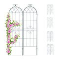 Relaxdays Metal Garden Trellis Set of 2 – 180x50cm Dark Green Lattice