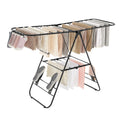 SONGMICS Foldable Clothes Drying Rack – Height-Adjustable Steel Airer