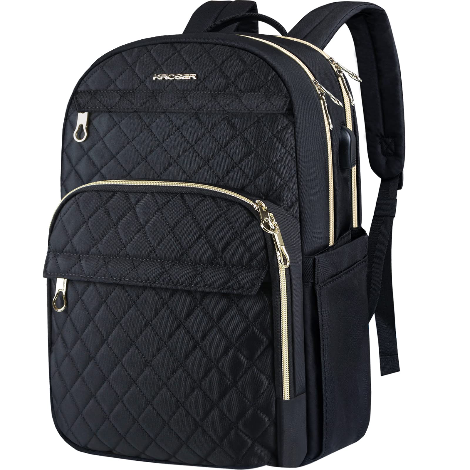 KROSER 15.6 Inch Laptop Backpack – Water-Repellent Nylon Daypack
