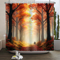 Jolof Store Autumn Forest Shower Curtain | Waterproof Polyester, 183x183cm