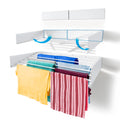 Step Up Wall Mounted Laundry Drying Rack | 120cm Retractable White Airer