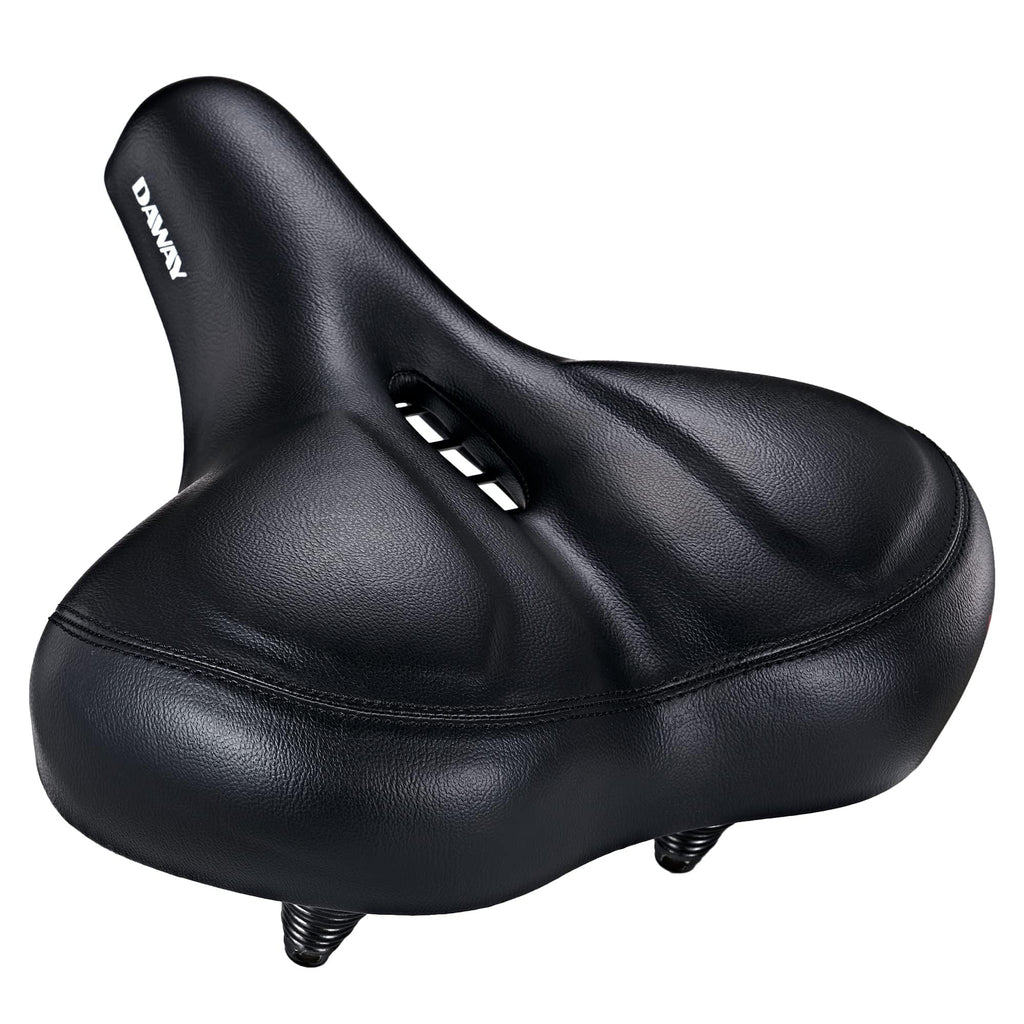 DAWAY C50 Extra Wide Bike Seat | Oversized Memory Foam Bicycle Saddle