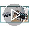 Navaris Stackable Plastic Storage Box with Adjustable Dividers - 3 Pack