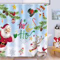 Bonhause Christmas Shower Curtain | 180x180cm Waterproof Polyester