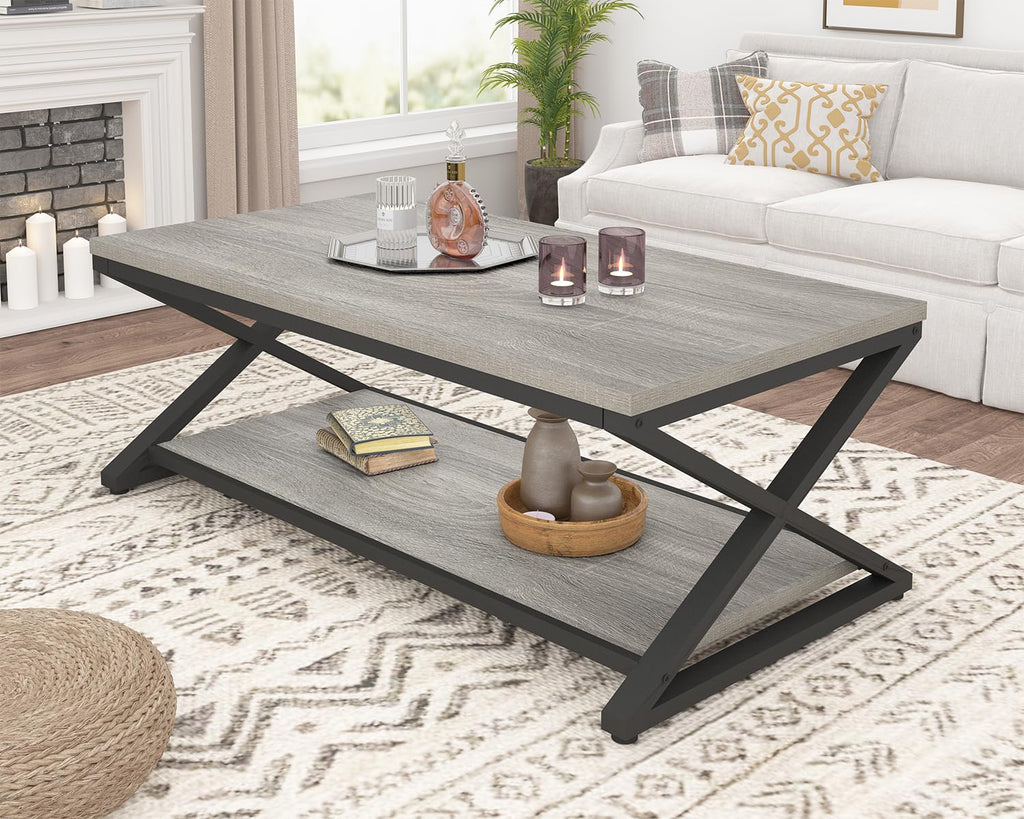 HSH Coffee Table for living room coffee tables Storage 120cm Grey - image 2