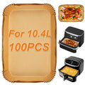 BYKITCHEN Air Fryer Liners for Ninja AF500UK 10.4L - 100Pcs Parchment Paper