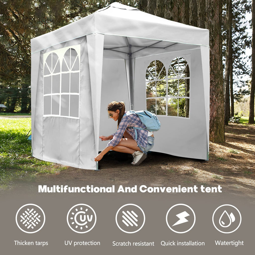 SANHENG 2x2m Pop Up Gazebo | Waterproof Heavy-Duty Garden Canopy - White