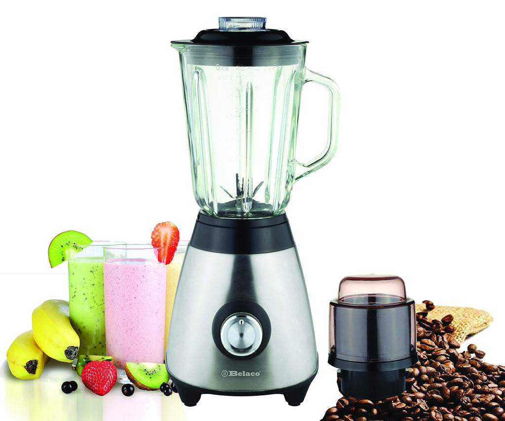 Belaco 1.5L Multi Blender & Grinder – Glass Jar Smoothie Maker 500W
