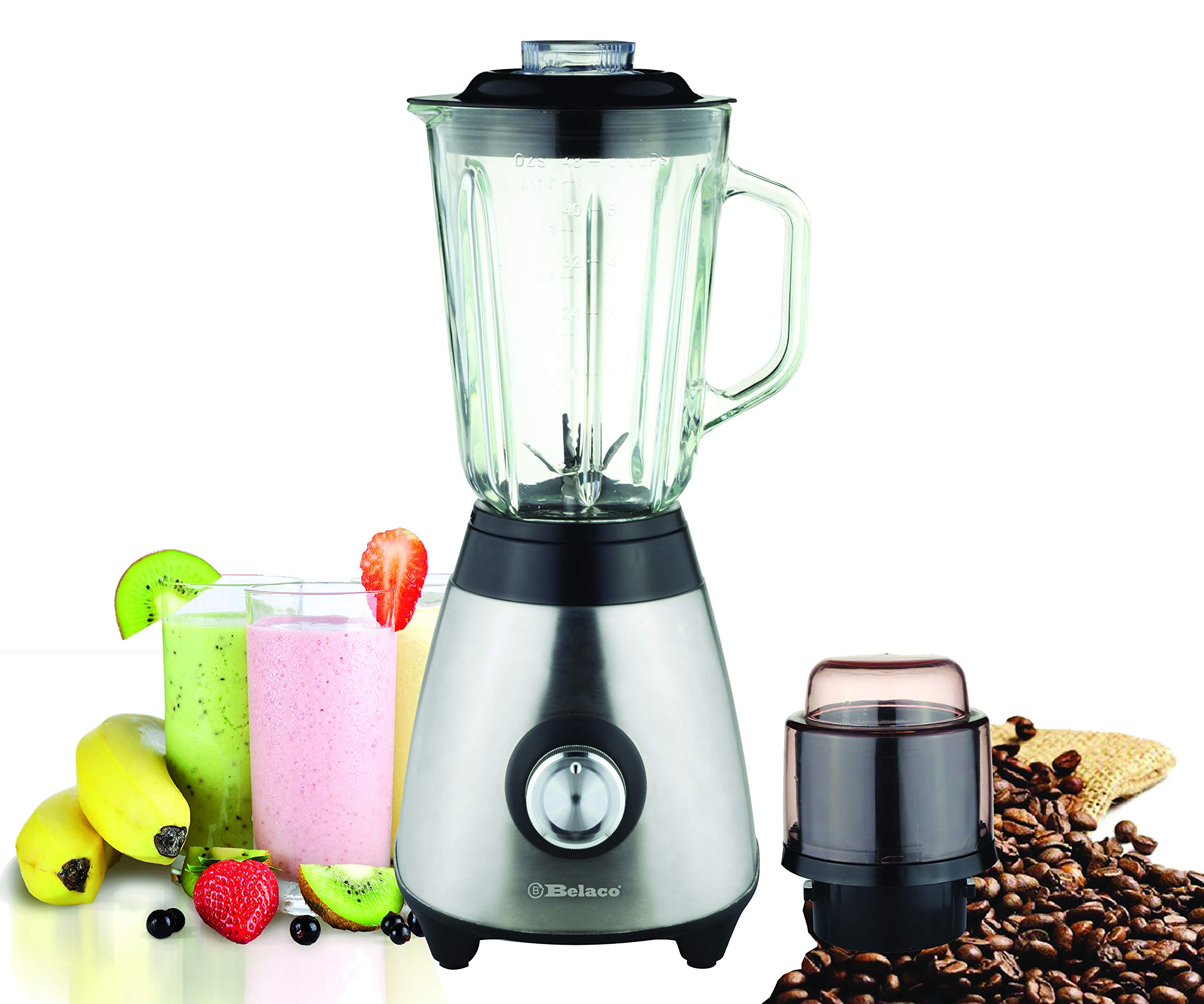 Belaco 1.5L Multi Blender & Grinder – Glass Jar Smoothie Maker 500W