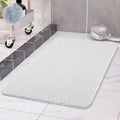 COSYLAND Non-Slip Shower Mat | Soft PVC Loofah Bath Mat - White, 40x60cm