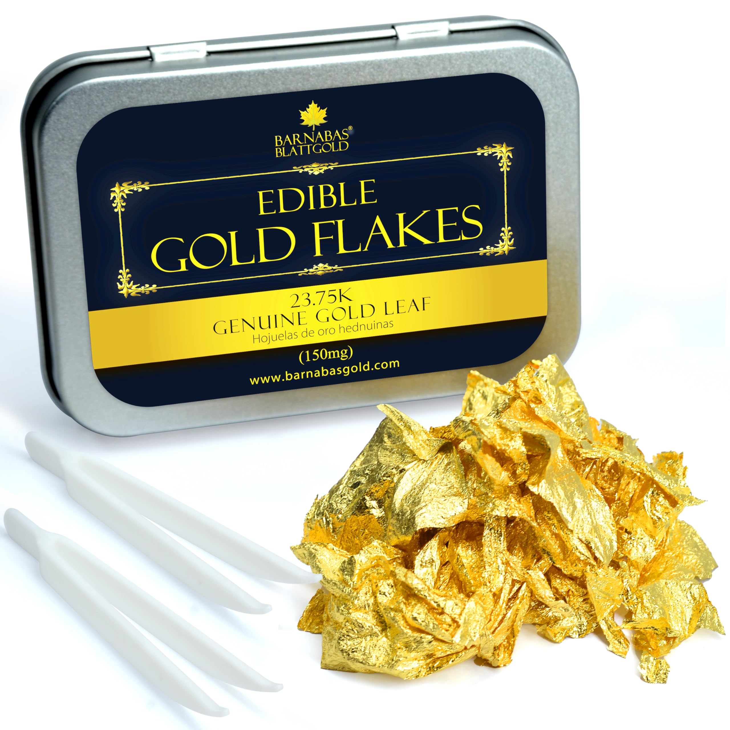 Barnabas Blattgold Edible Gold Flakes | 150mg Genuine Gold Leaf