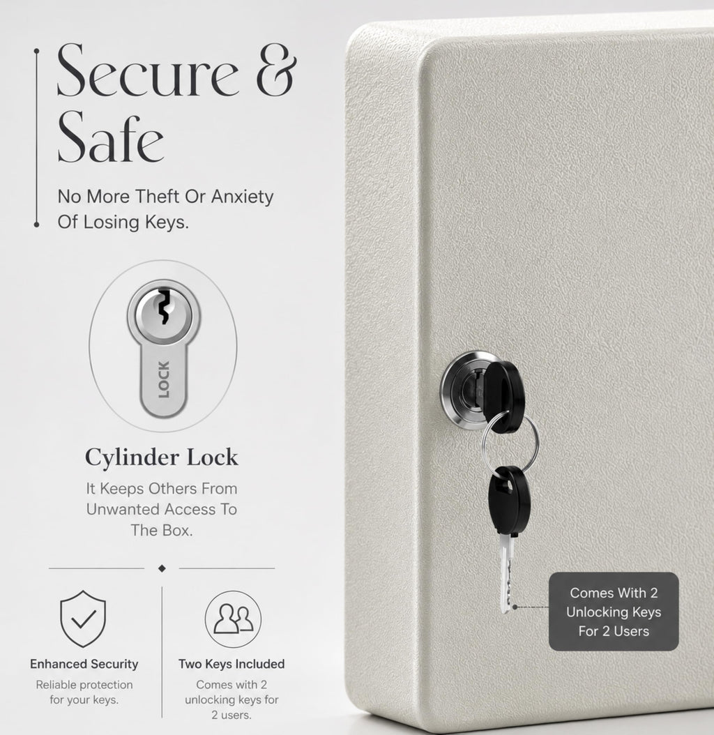 Landlord Direct Supplies LDS® Large Key Cabinet Wall Mounted 100 Keys Key Box Includes 100 Indexing Numbers & Mounting Harware