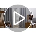 Deconovo Faux Linen Blackout Curtains | Thermal Eyelet Drapes, 2 Panels