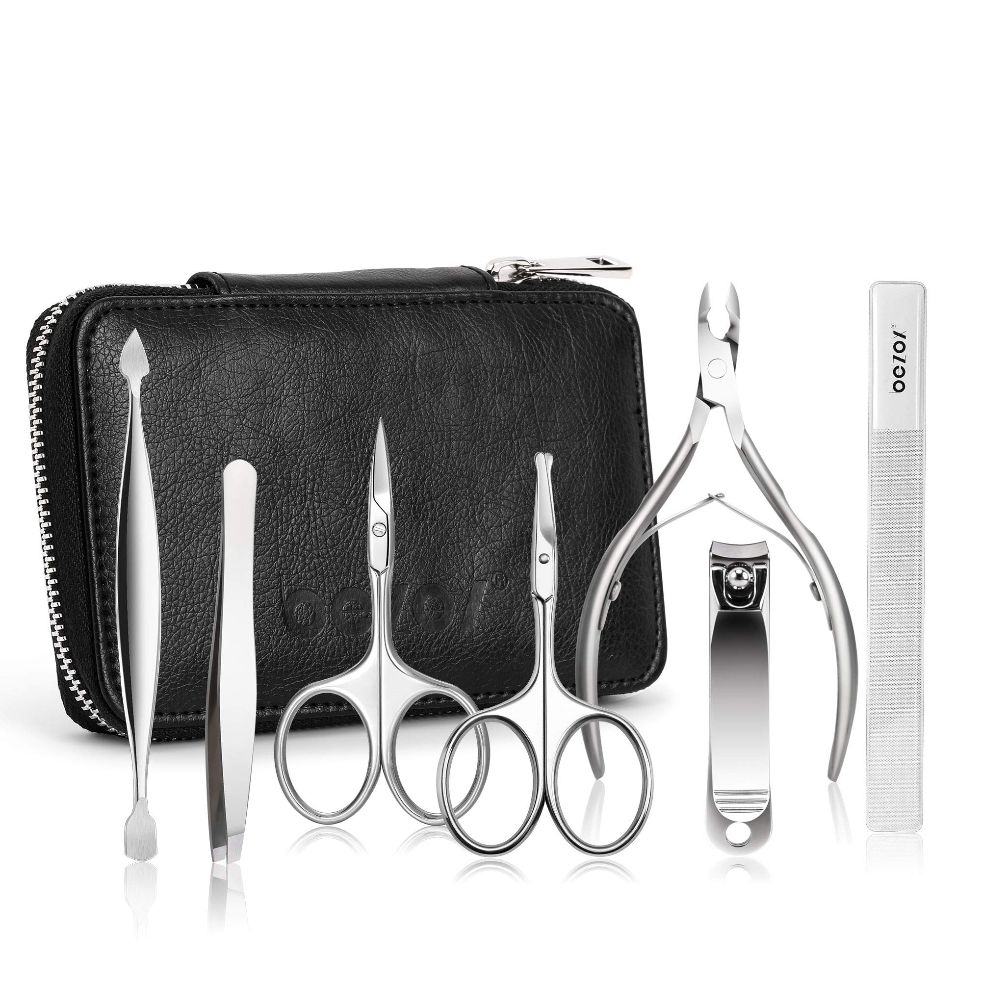 BEZOX 5-Piece Nail Clipper Set | Stainless Steel Manicure & Pedicure Kit
