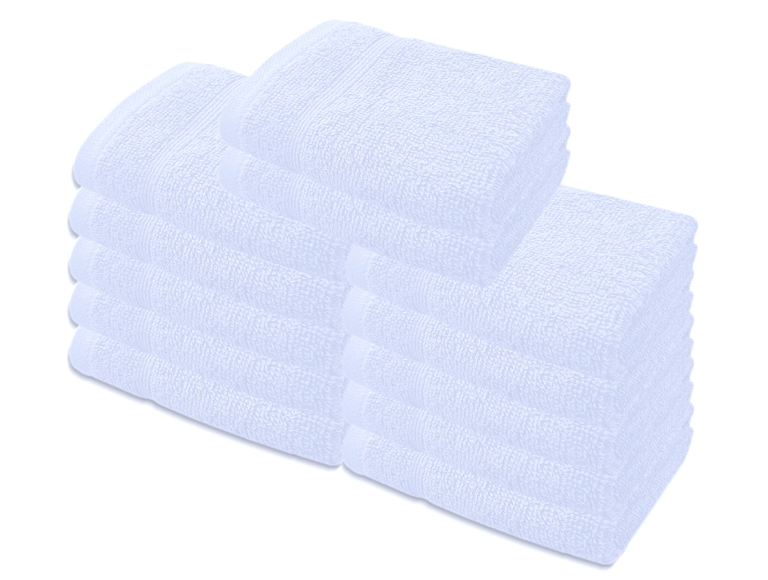 100% Cotton Face Cloths - 12-Pack 550 GSM Washcloths