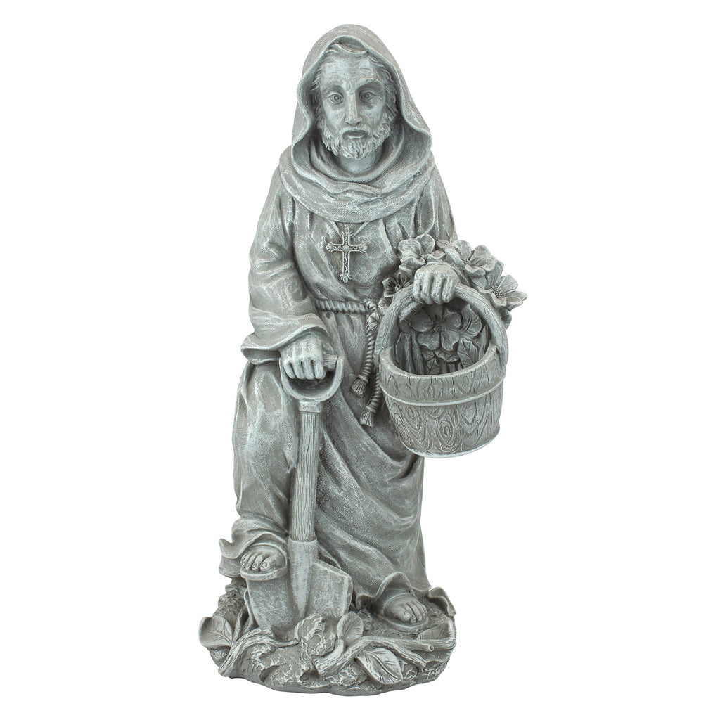 Design Toscano St. Fiacre Patron Saint Garden Statue – Gothic Stone