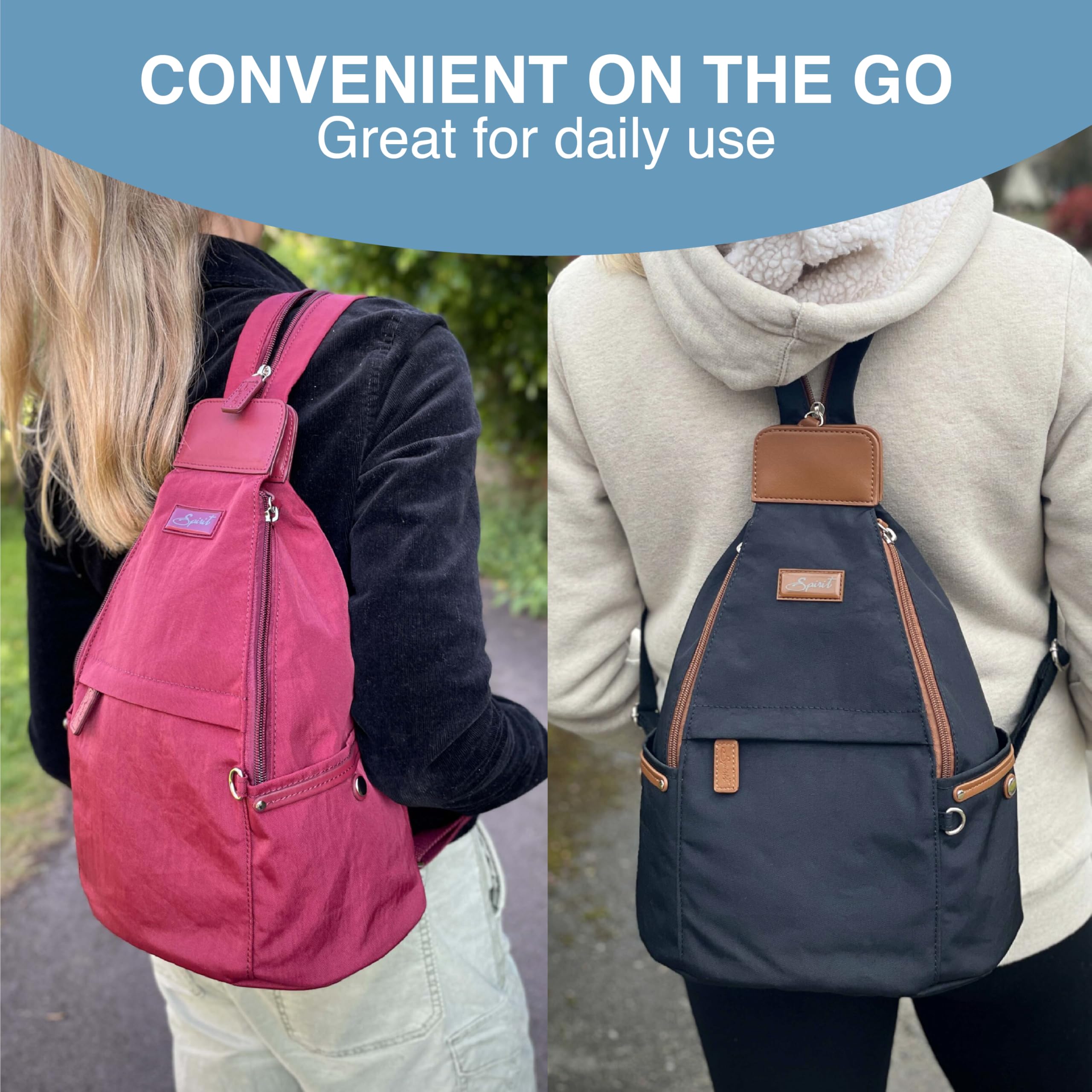 Spirit Jupiter Waterproof Nylon Backpack – Lightweight Convertible Rucksack