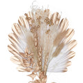 The Baked Studio Dried Flower Cake Topper Set - Gold and White Sun Palm