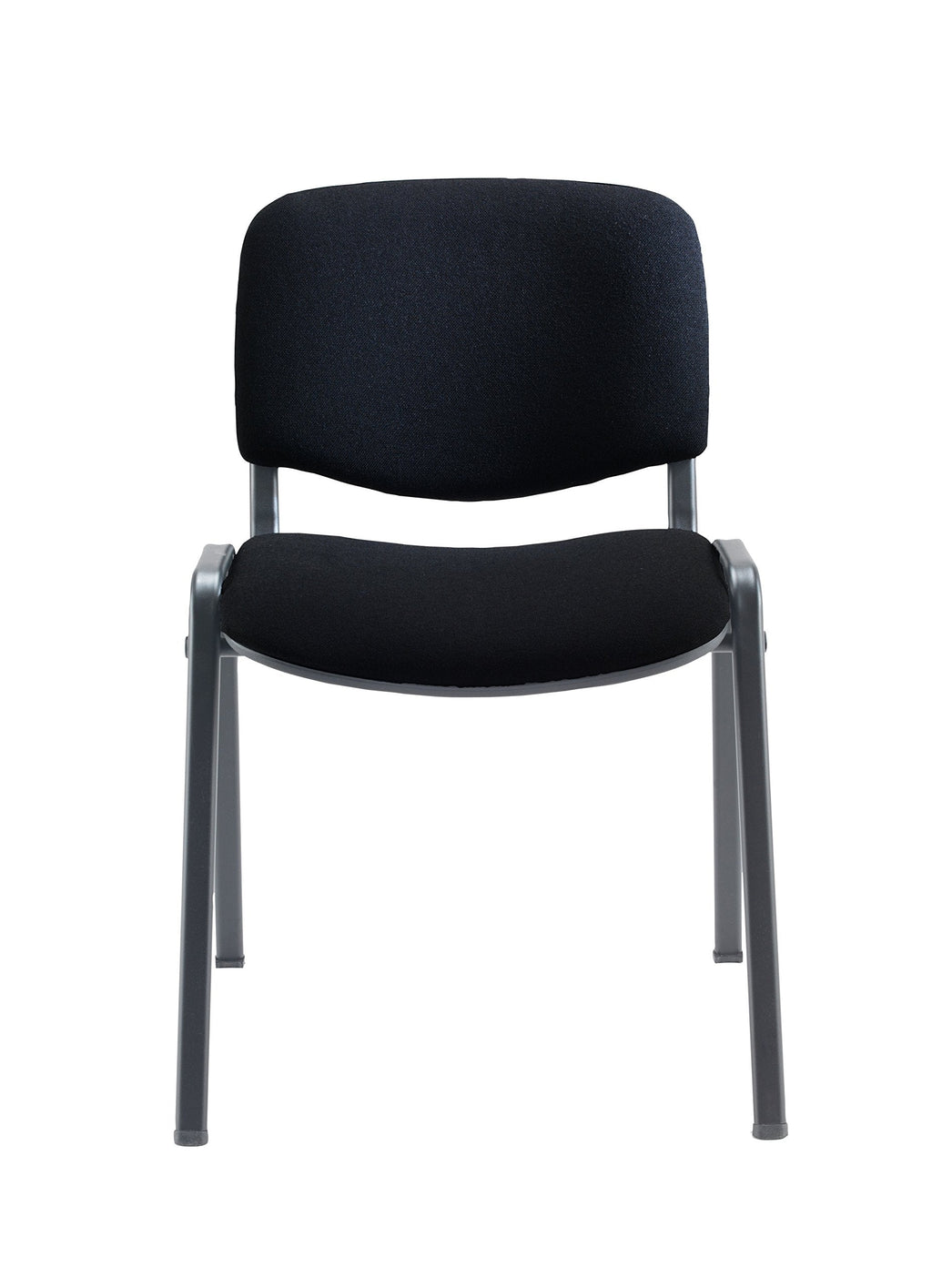Office Hippo Heavy Duty Stackable Reception Chair, Black Frame, Fabric, Black