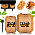 Pietuley Air Fryer Liners for Philips & Tefal Dual Air Fryers | 150PCS