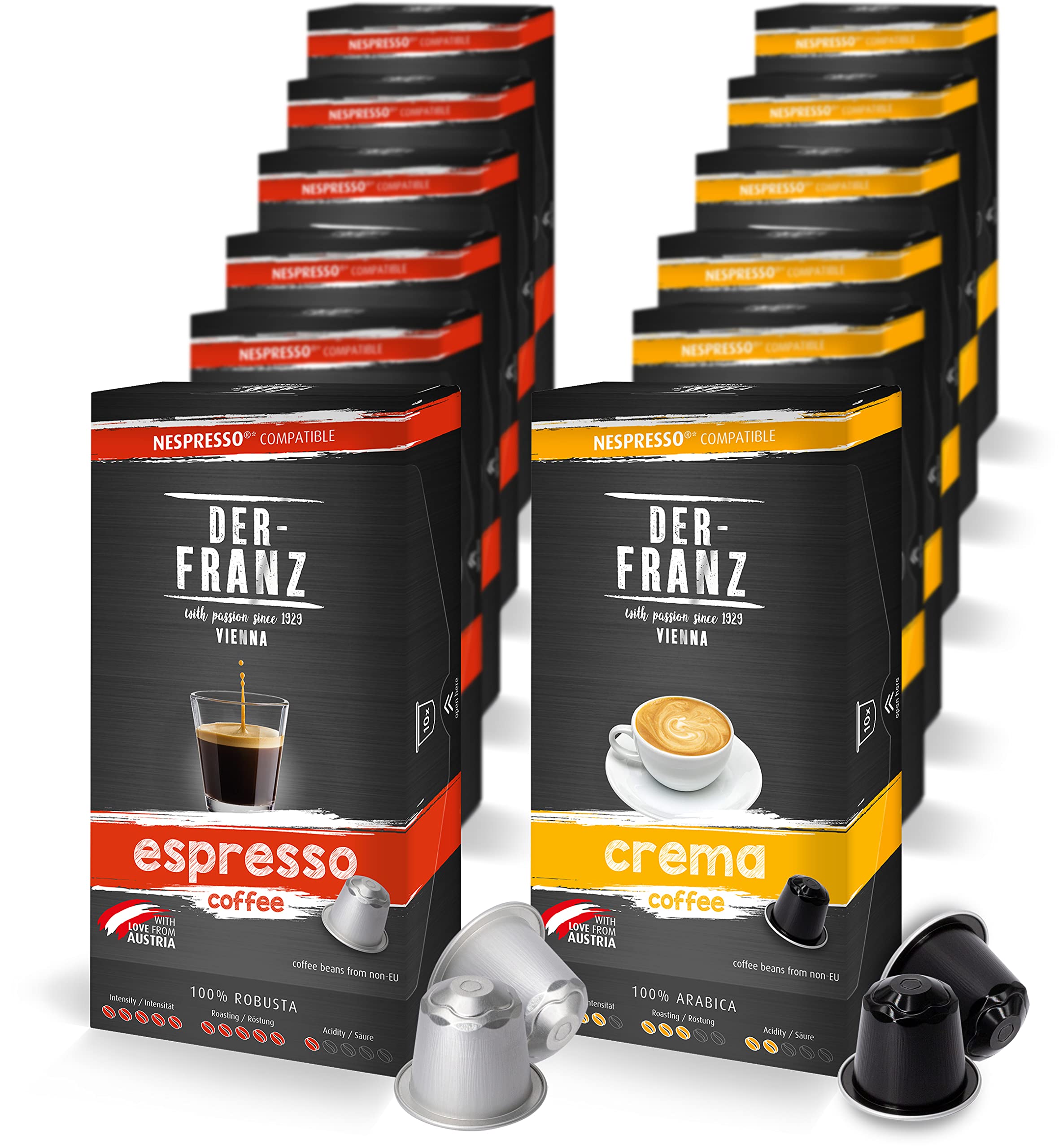 Jolof Store Nespresso Compatible Coffee Capsules - 120 Espresso & Crema Pods