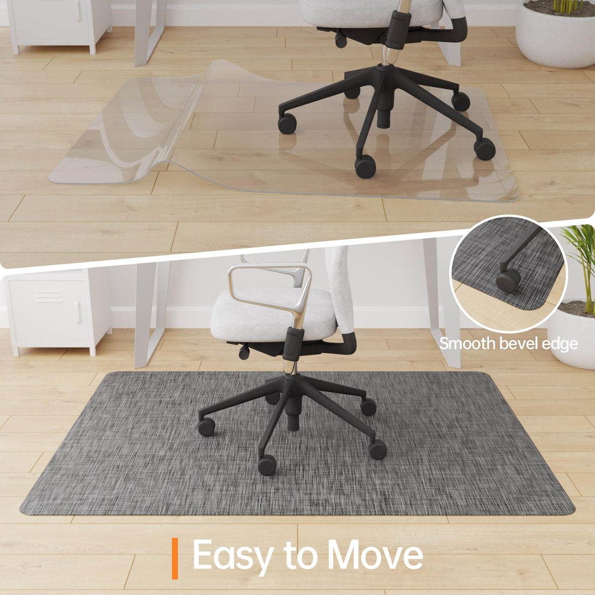 HOMEK Office Chair Mat for Hardwood Floor