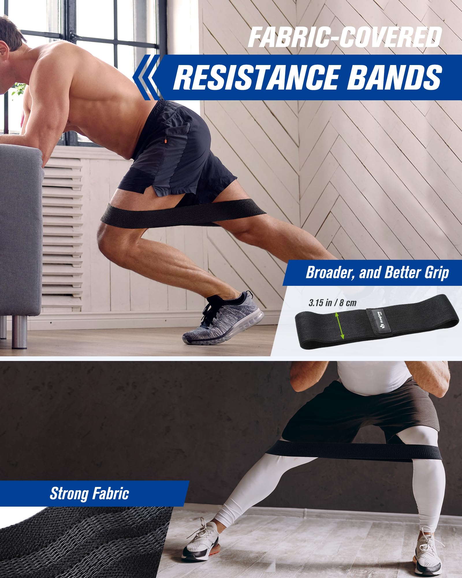ALongSong Resistance Bands Set with Pilates Bar | 50-360Lbs Latex
