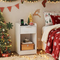 YOSHOOT Nightstand with Charging Station, NFC Lock & Hidden Storage