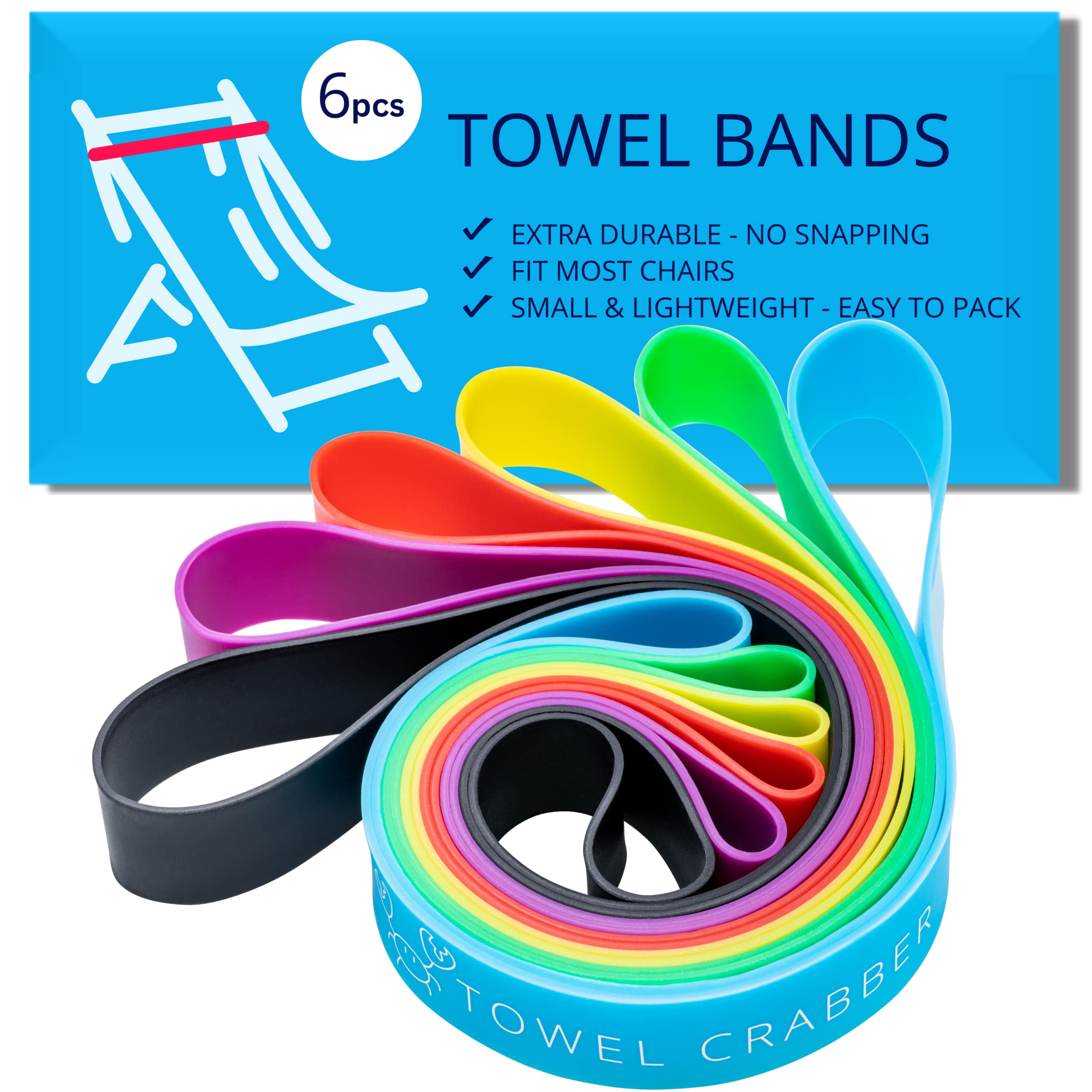 Jolof Store Silicone Beach Towel Bands (6-Pack) – Durable Cruise Essentials