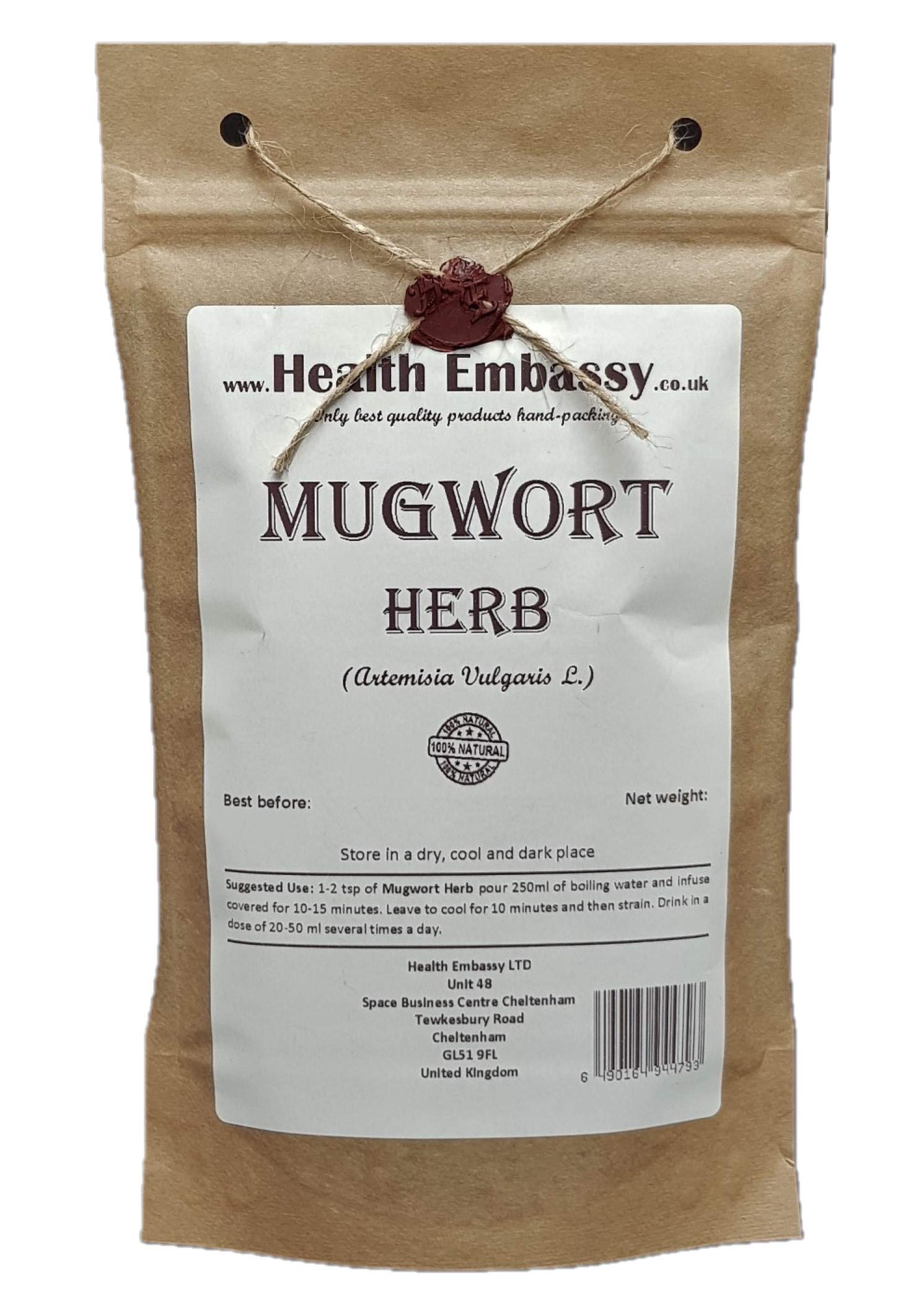 Mugwort Herb (Artemisia Vulgaris) Loose Herbal Tea by Health Embassy - 100g