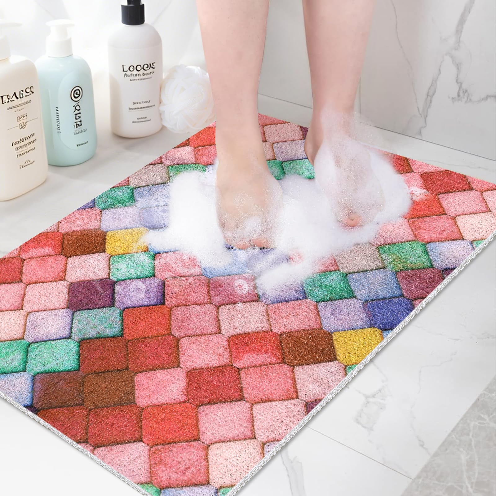 Loofah Shower Mat – 60x80cm Non-Slip Anti-Mould Bath Mat