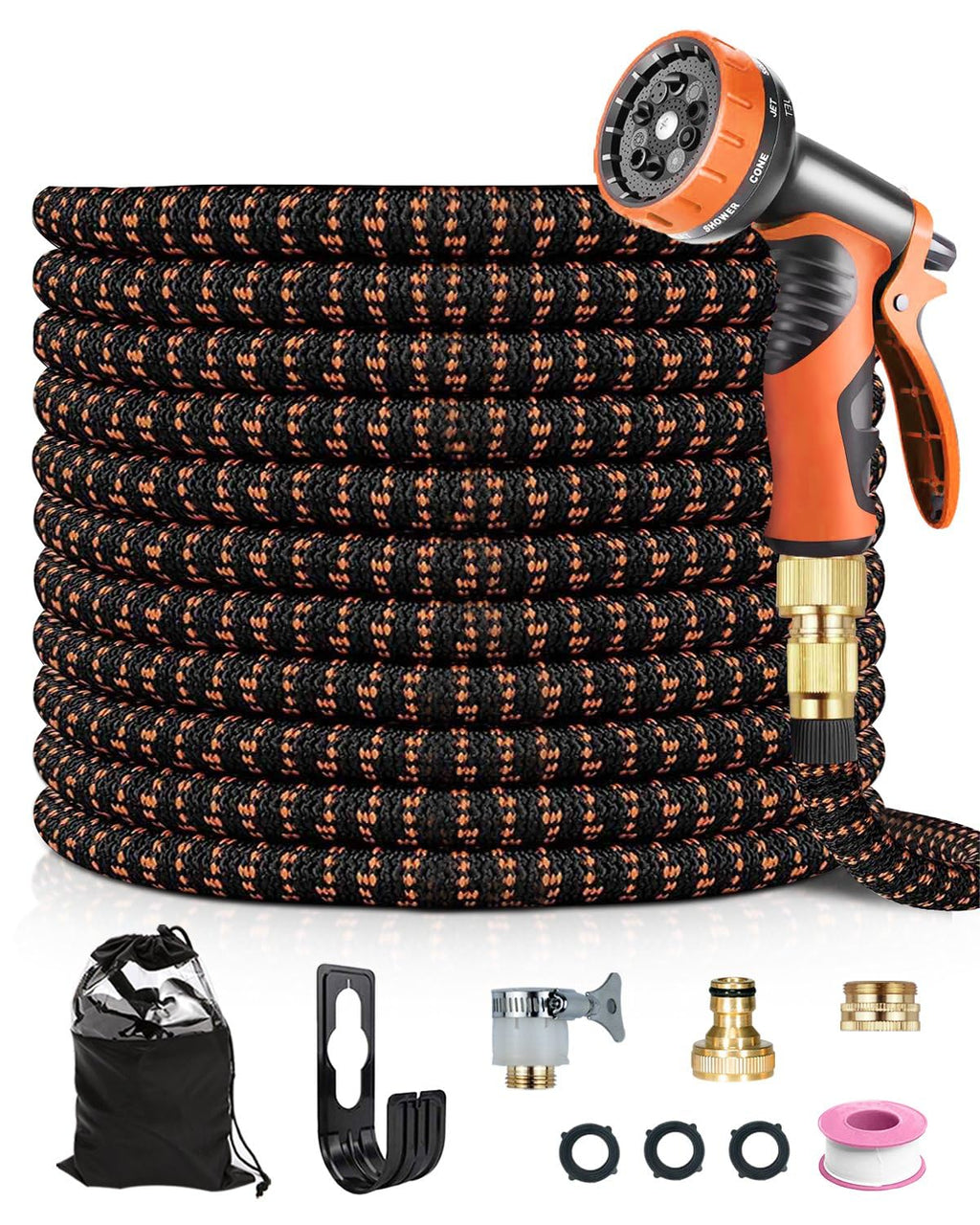 Evolpor 150FT Expandable Garden Hose | 10-Function Nozzle & 4-Layer Latex