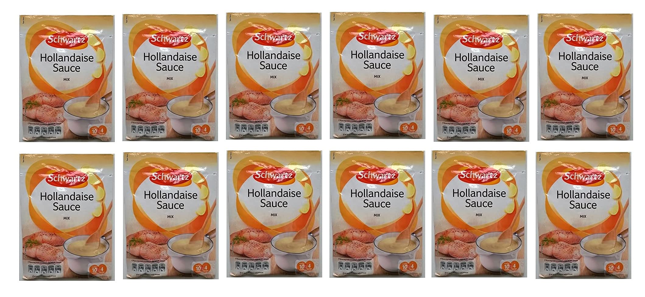 Schwartz Hollandaise Sauce Mix - Gourmet Cooking Pack - 12 x 25g