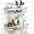 DIFULI Shower Caddy 2 Pack – No Drill Rustproof Adhesive Bathroom Shelves