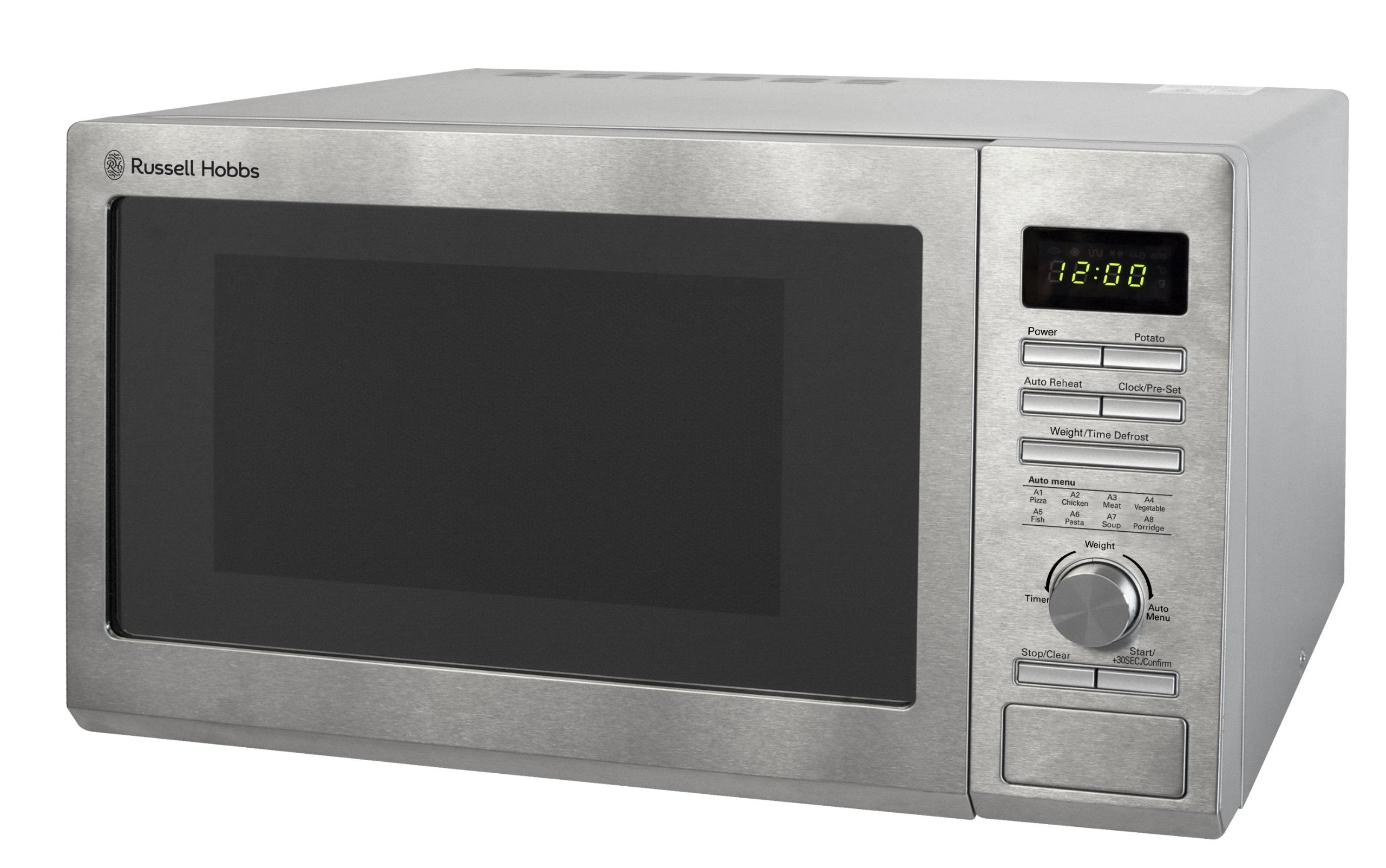Russell Hobbs RHM2563 Solo Microwave | 900W Digital Stainless Steel, 25L