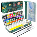 Artecho 50 Color Watercolour Paint Set – Portable Travel Art Kit with Case