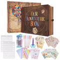 Jolof Store Our Adventure Book - 3D Retro Scrapbook Photo Album with DIY Kit