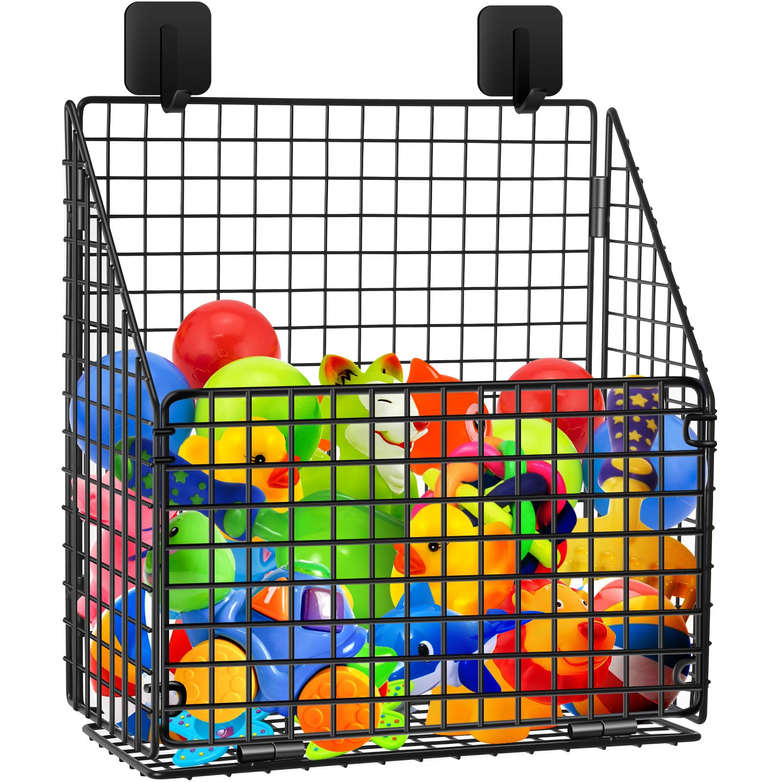 Jolof Store Metal Bath Toy Storage Organizer – Foldable Wall Mounted Basket