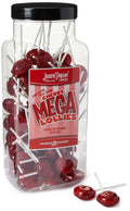 Joseph Dobson Cherry Mega Lollies – Bulk Hard Boiled Sweets, 90 Pack