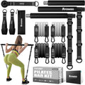 Pilates Bar Kit | Adjustable Resistance Bands Home Gym Set