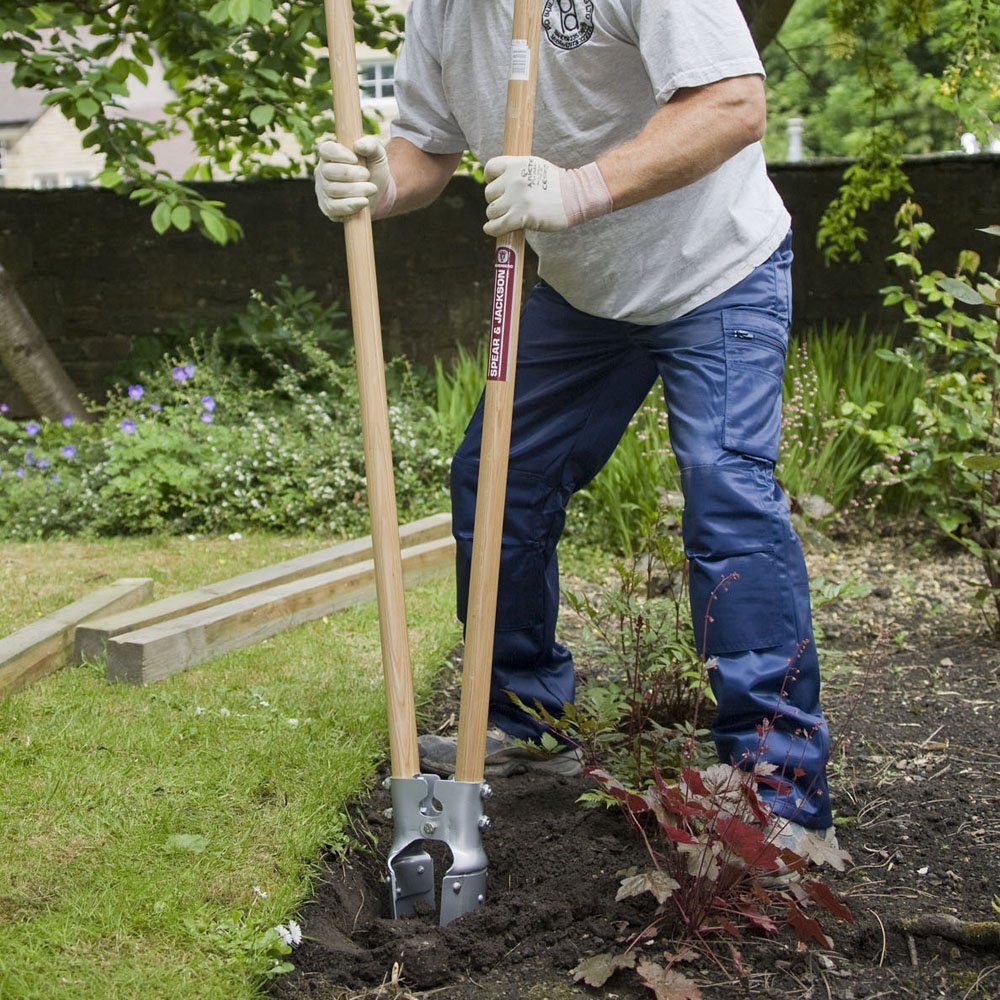 Spear & Jackson Post Hole Digger – Hardened Steel & Ash Wood Handle
