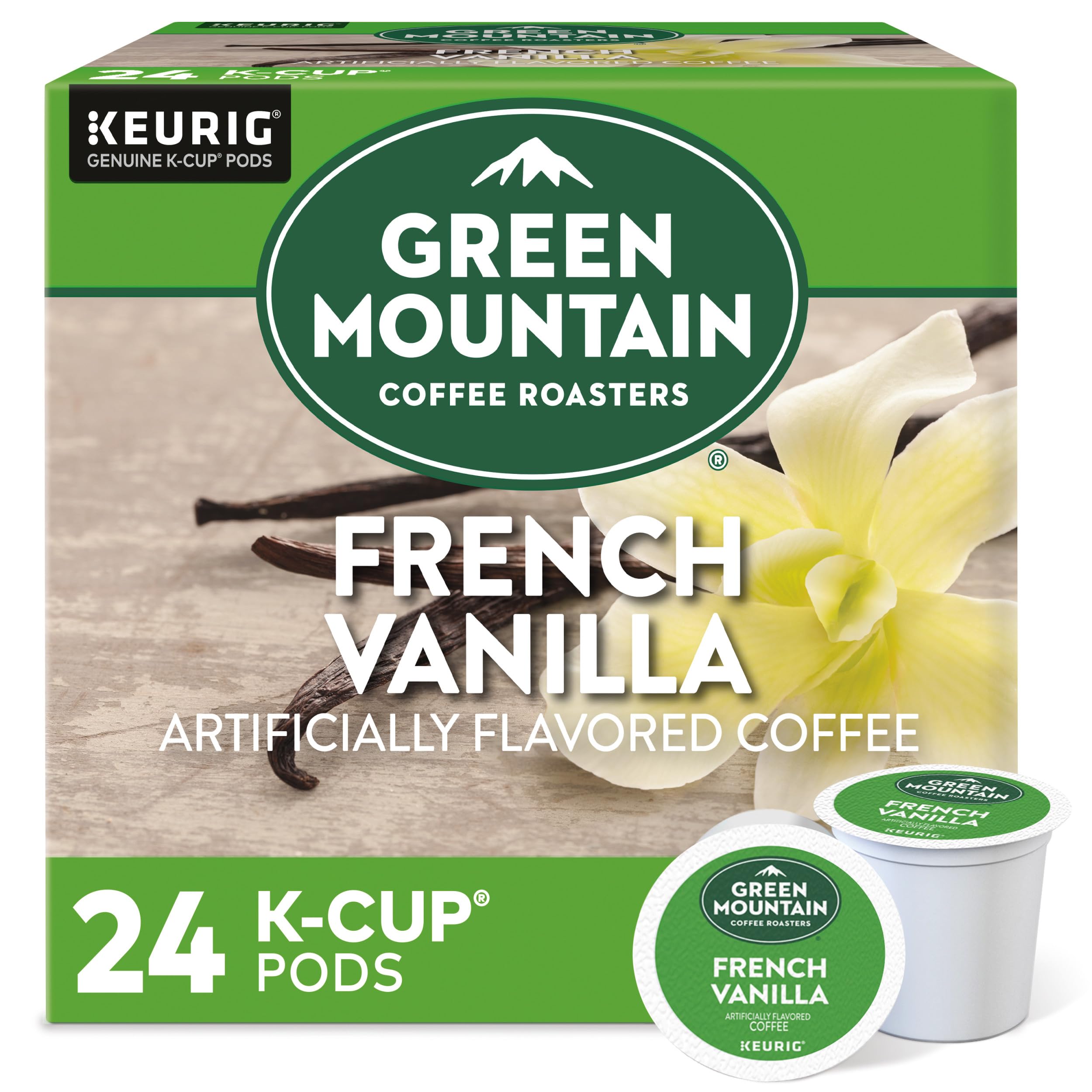 Green Mountain French Vanilla Coffee K-Cups – Keurig Compatible – 24 Count