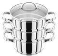 Judge 3-Tier Stainless Steel Steamer Set – 16cm Induction Ready Cookware