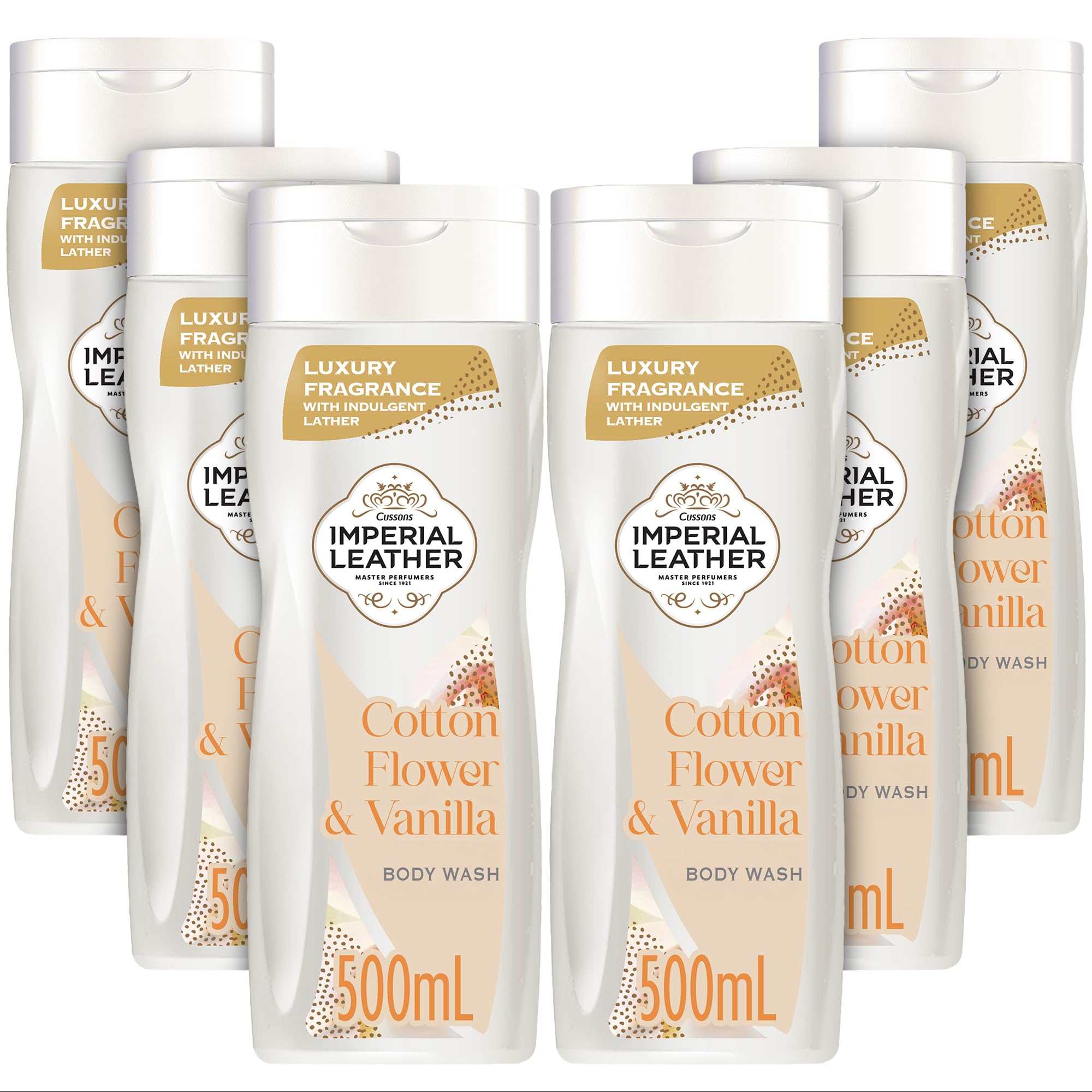 Imperial Leather Cotton Flower & Vanilla Body Wash - 6 x 250ml Bulk Pack