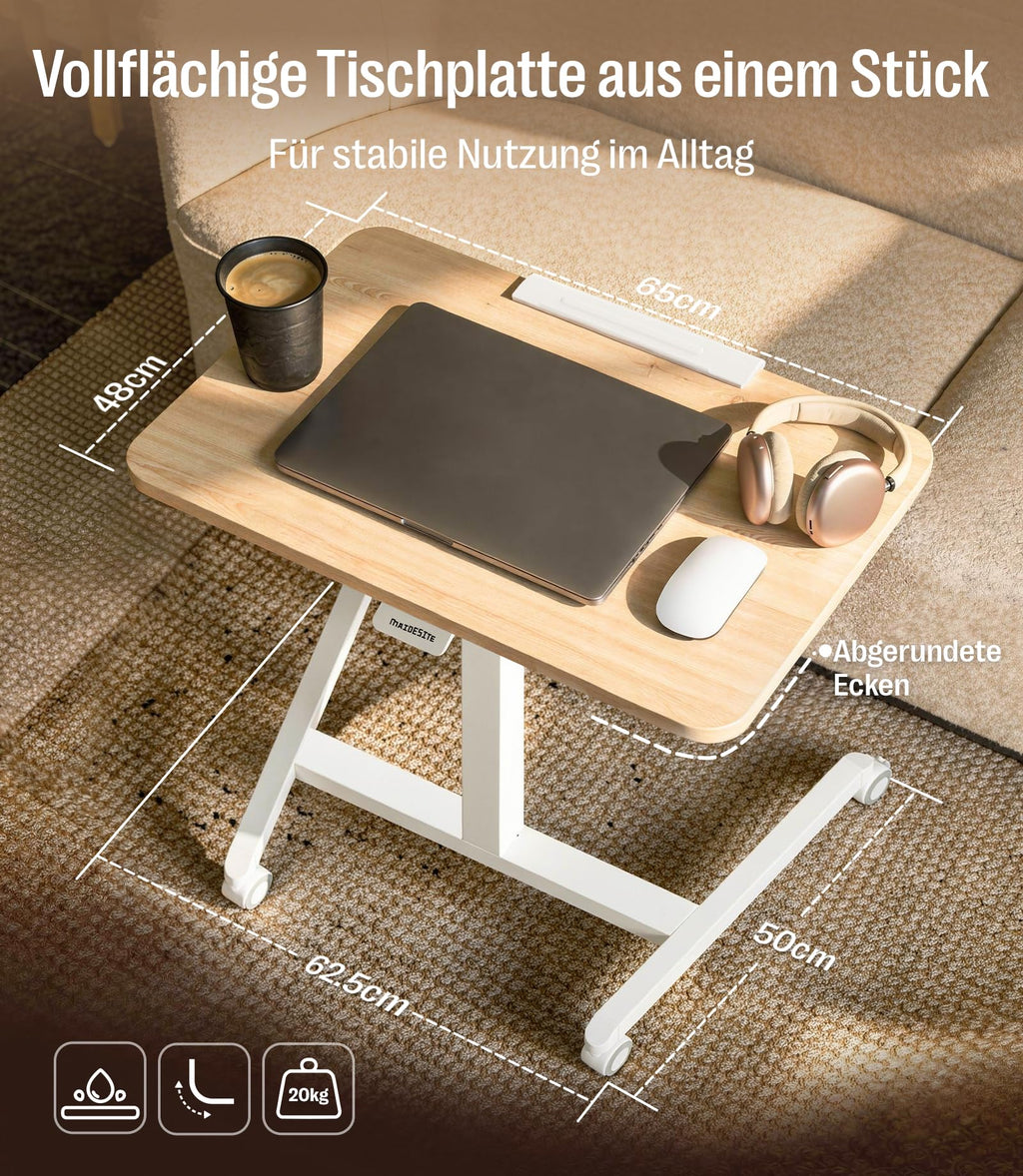 MAIDeSITe Fit Pro Over Bed Table with Wheels, Height Adjustable Desk - image 5