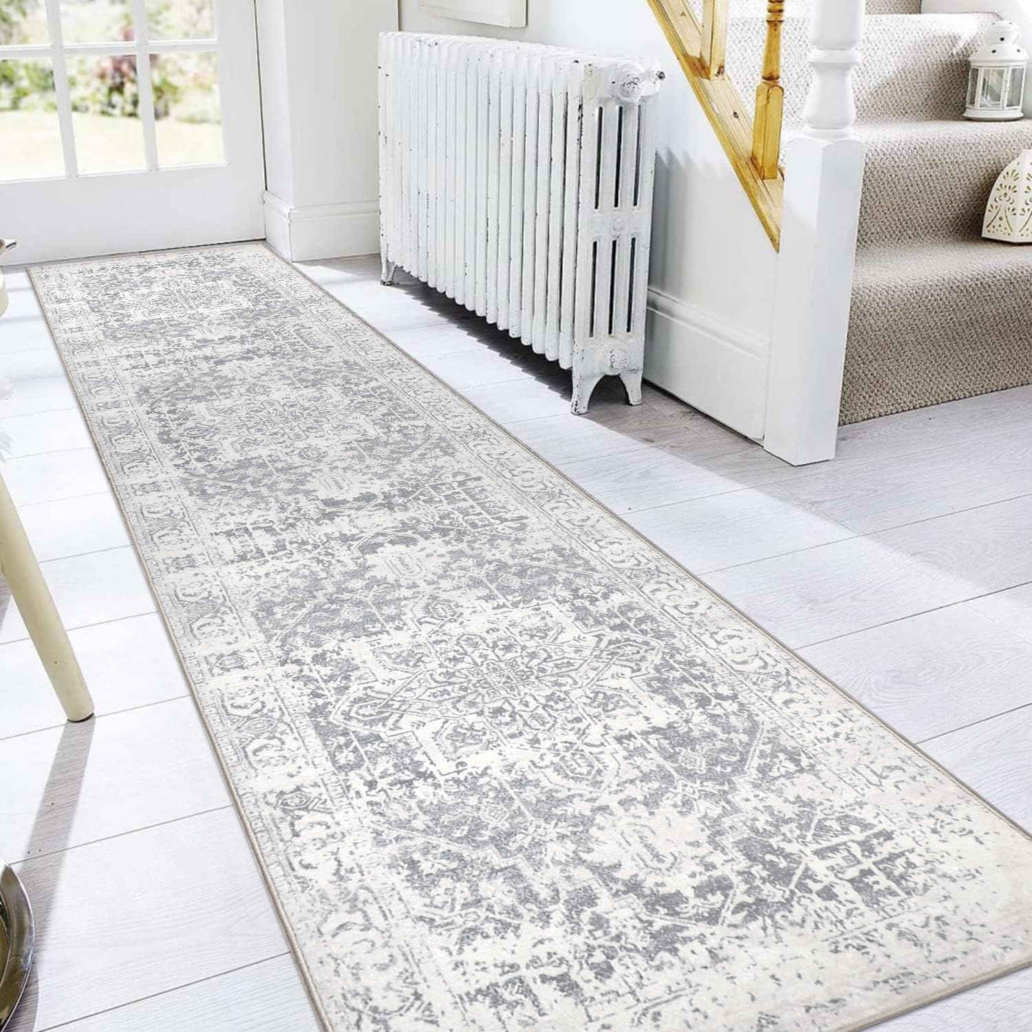 Famibay Non-Slip Hallway Runner Rug | Washable Faux Wool Carpet, 60x300cm