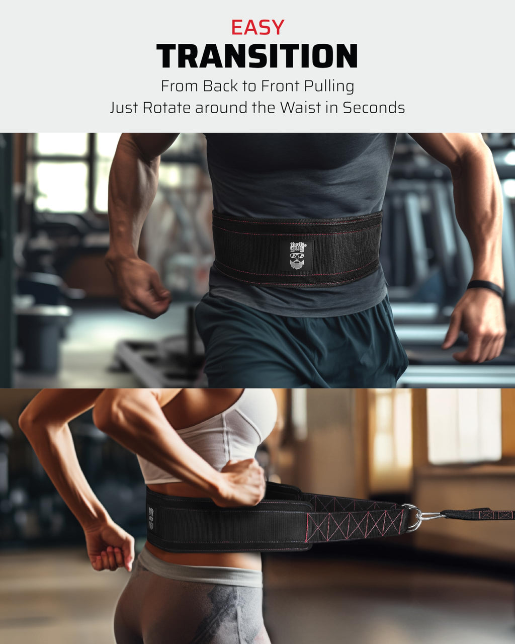 Jolof Store Pulling Belt | Strength Training Harness with 4 Hooks